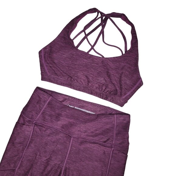 Victoria's Secret Sport Bra & Leggings wotk out Set Plum Purple High Waist small - Picture 12 of 12